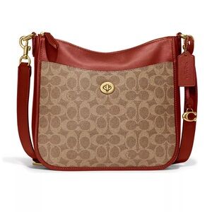 Coach Red and Tan Shoulder Bag